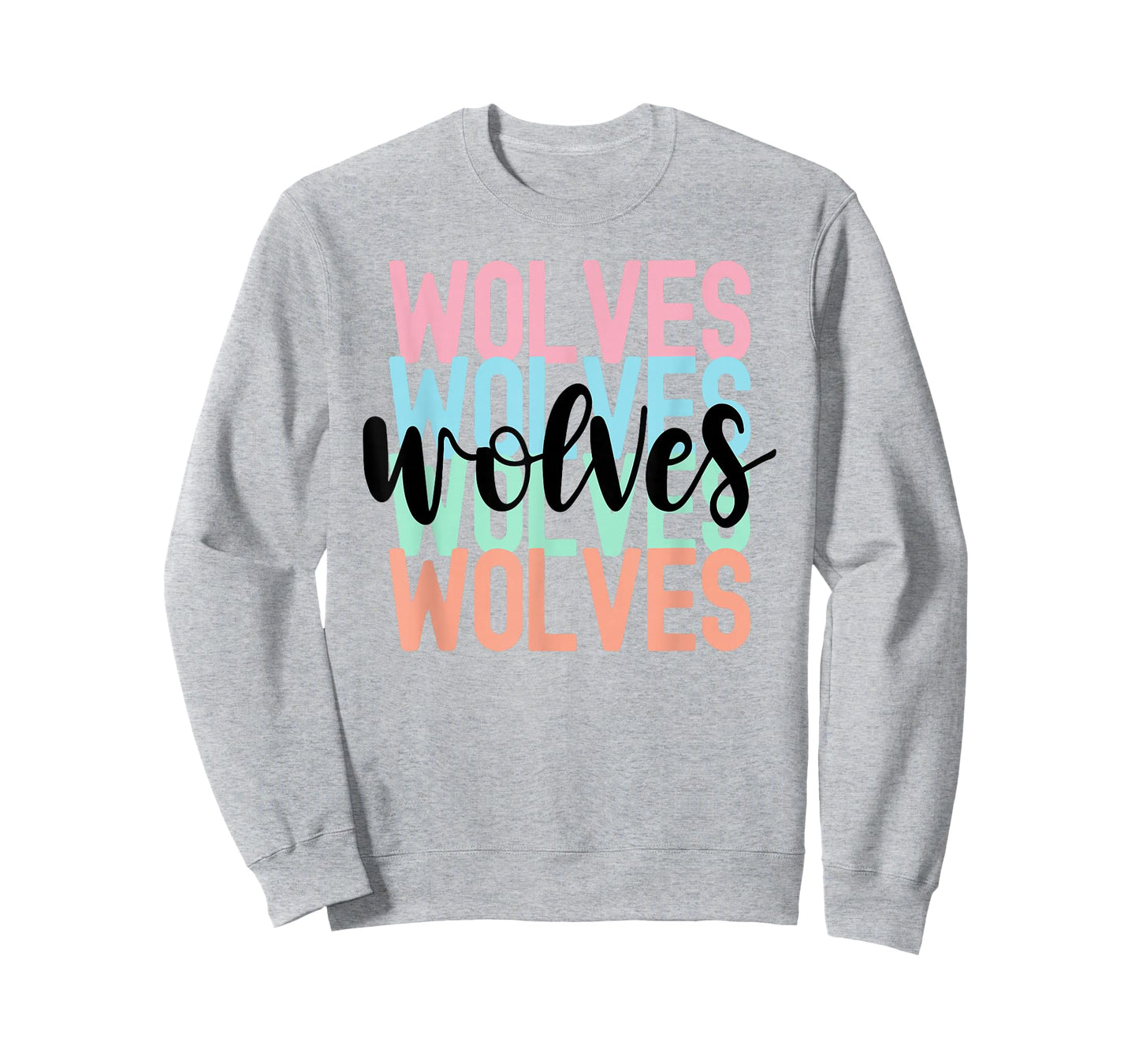 Wolves Team Mascot School Spirit Game Night T-Shirt