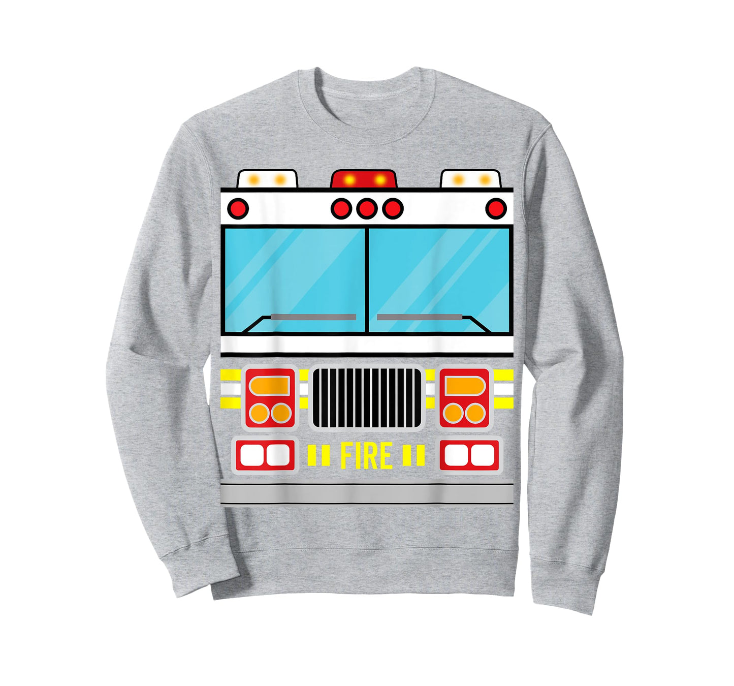 Fire Truck Costume Simple Easy Halloween Group Costume T-Shirt