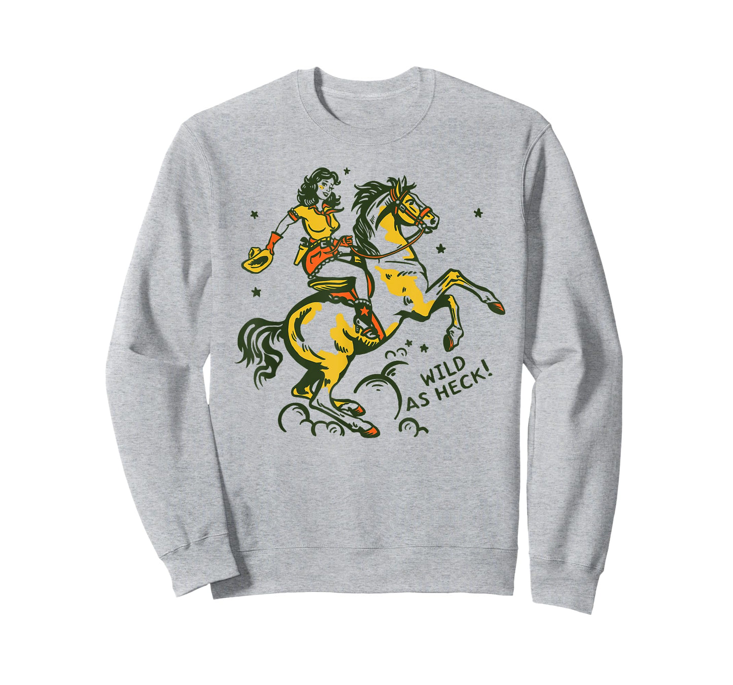 Wild As Heck Retro Vintage Western Rodeo Yeehaw Cowgirl Gift T-Shirt