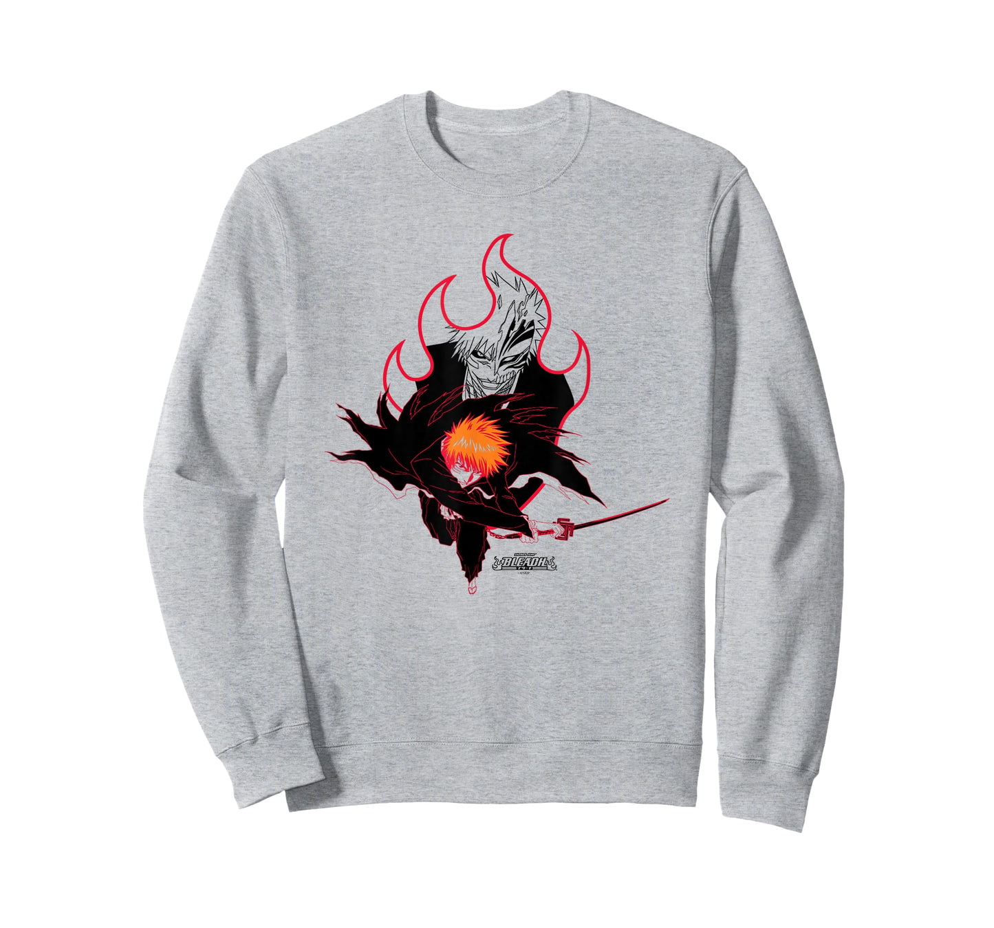 Bleach Ichigo Flame Outline Hallow Transform Anime T-Shirt