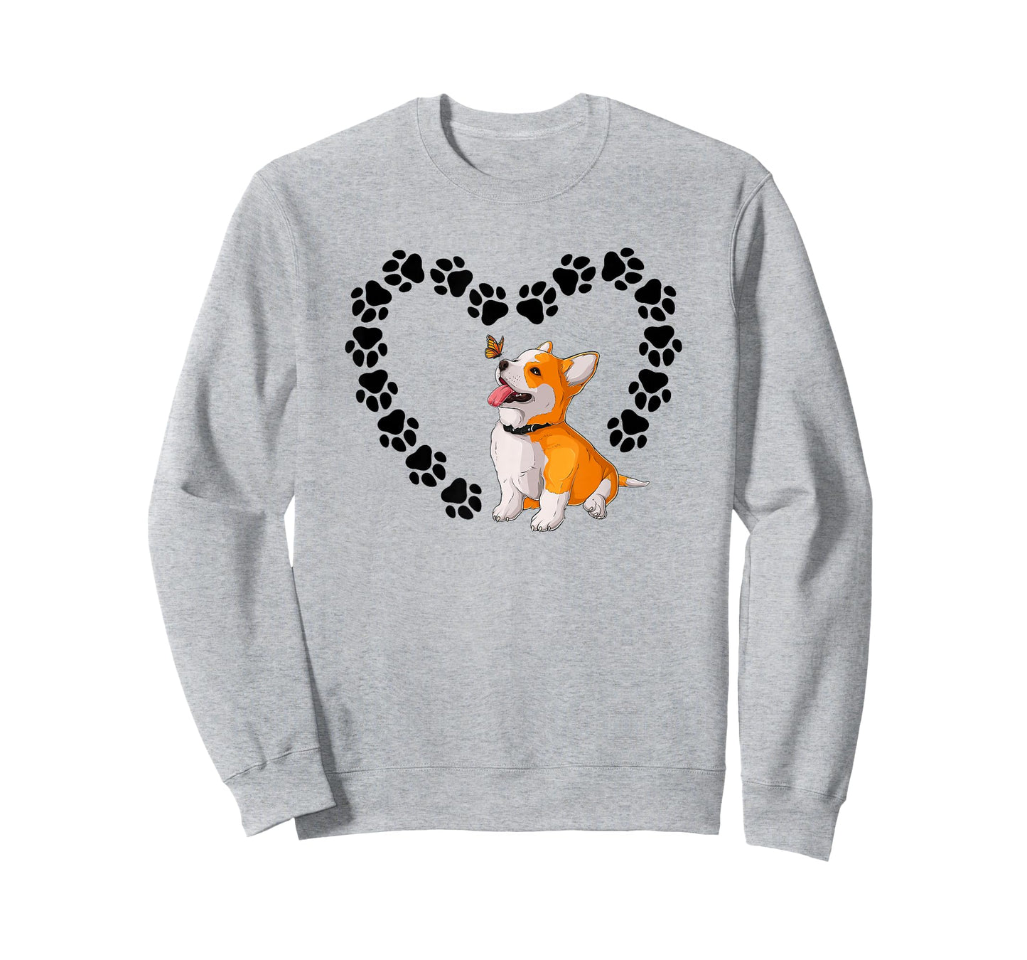 Corgi Funny Pet Paw Heart Corgi Dog Lover T-Shirt