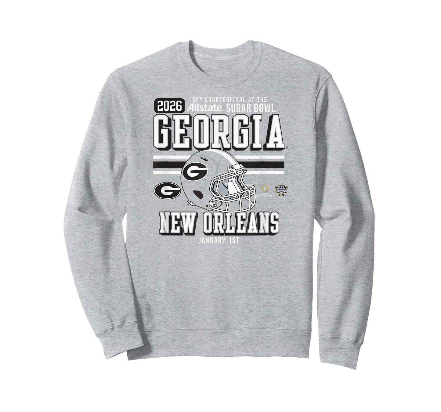 Georgia Bulldogs Sugar Bowl CFP Quarterfinal 2025-2026 Red T-Shirt