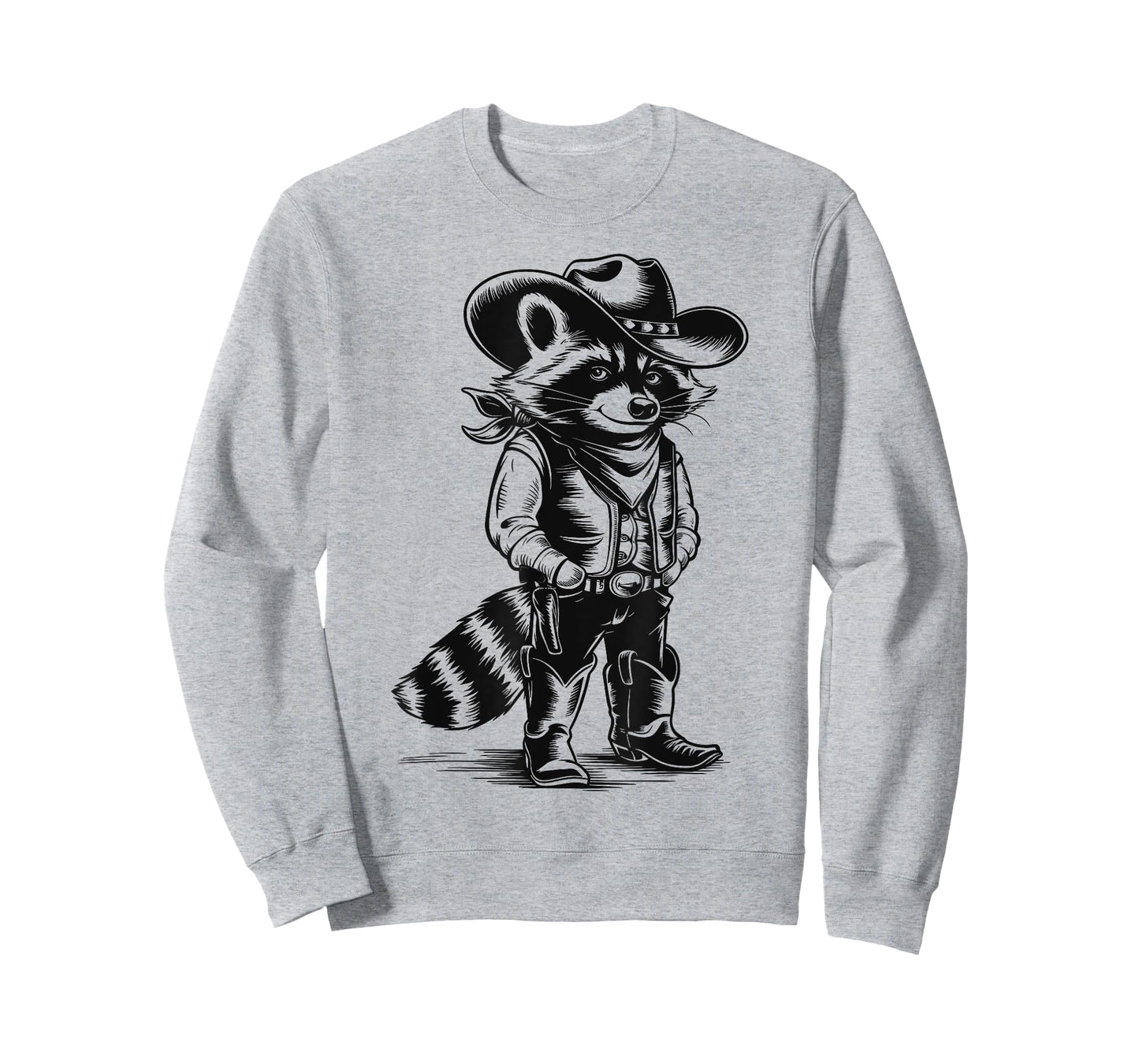 Raccoon Cowboy Cowgirl Western Country Gifts For Men Women T-Shirt