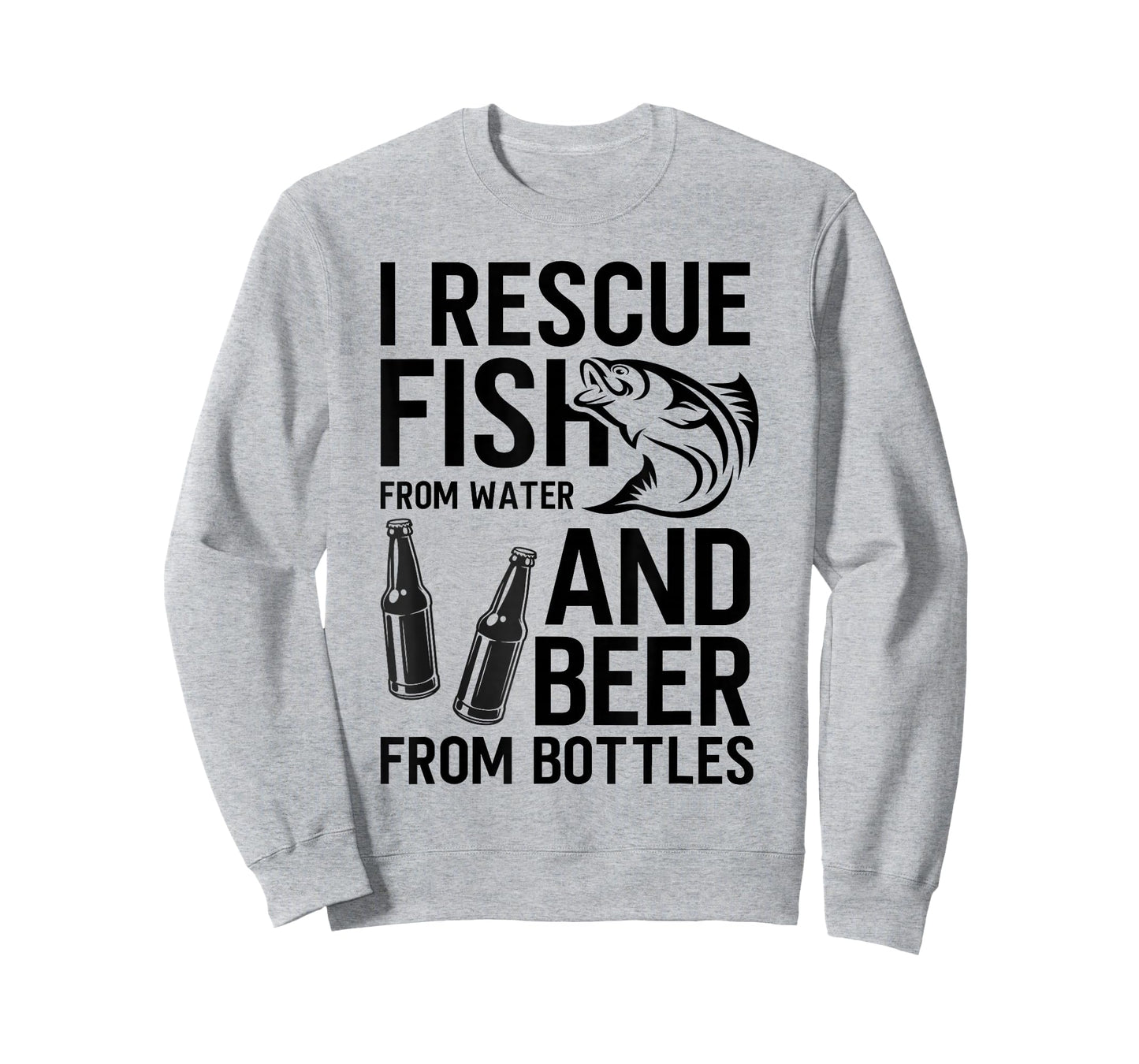 I Rescue Fish From Water and Beer From Bottles Fishing Funny T-Shirt