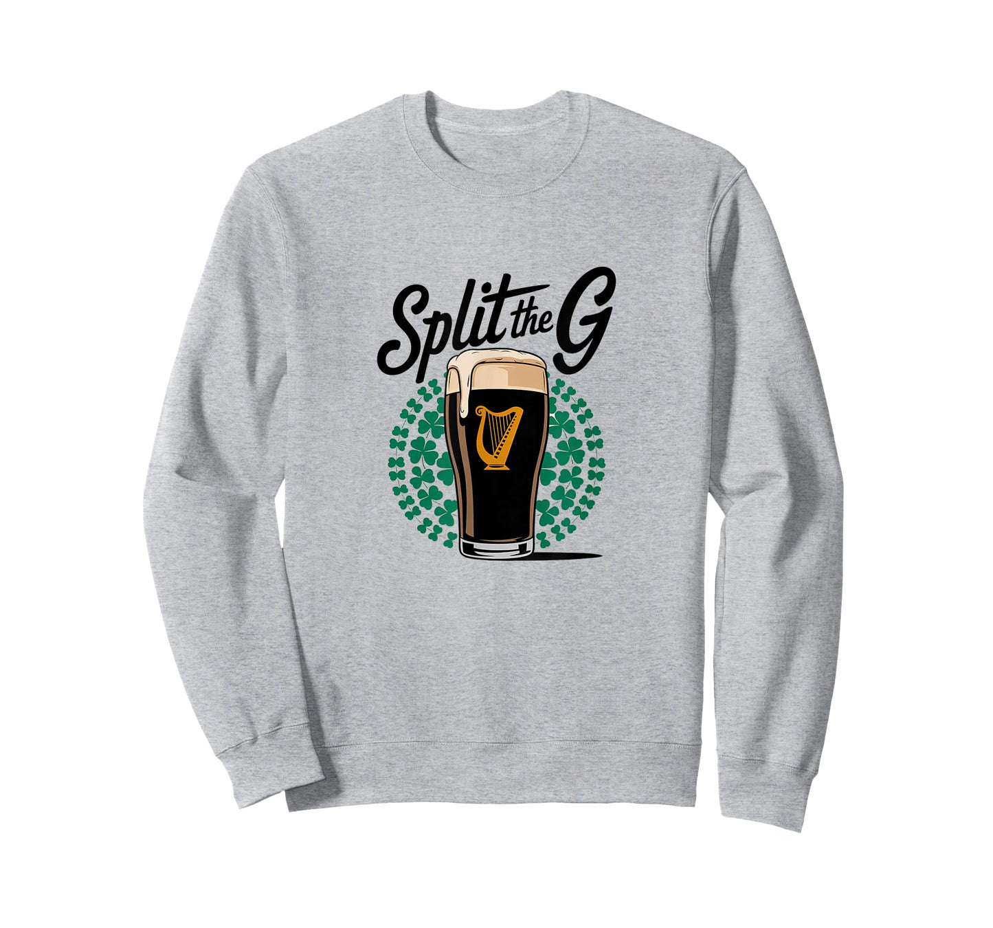 Irish Beer Split The G Shamrock Pint T-Shirt