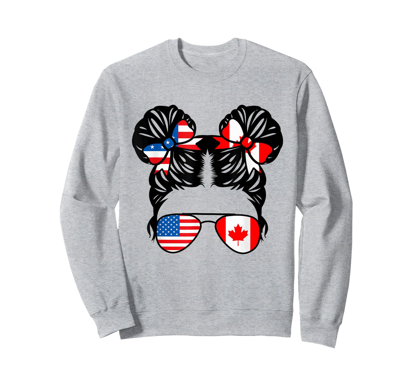 Half American Half Canadian Girl USA Canada Flag Patriot T-Shirt