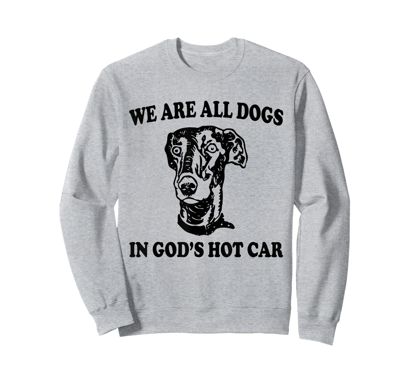 We Are All Dogs In God's Hot Car Funny Dog Meme T-Shirt