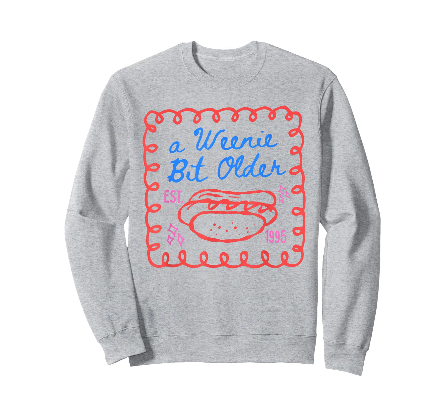 a Weenie Bit Older Hot Dog 30th Birthday Stamp Art T-Shirt