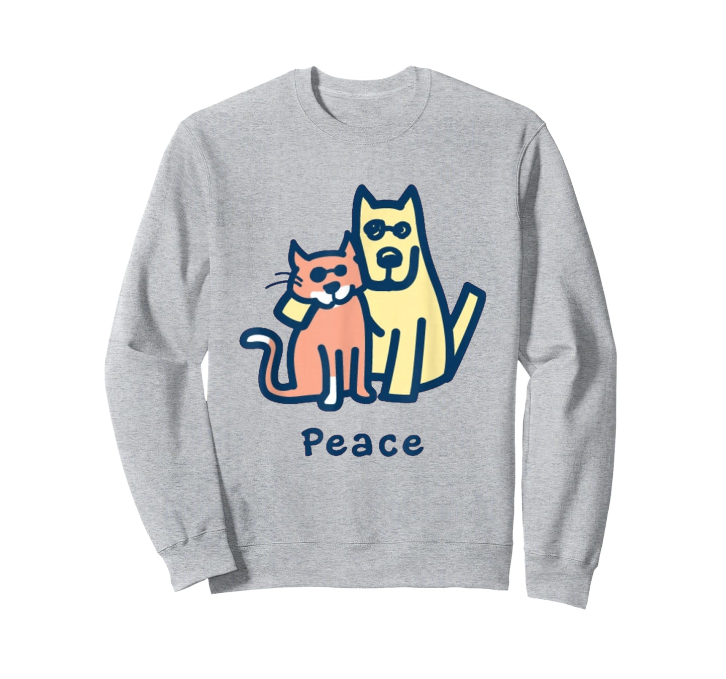 Cat Mom Dog Mom Peace Together I Love Pets Tshirt T-Shirt