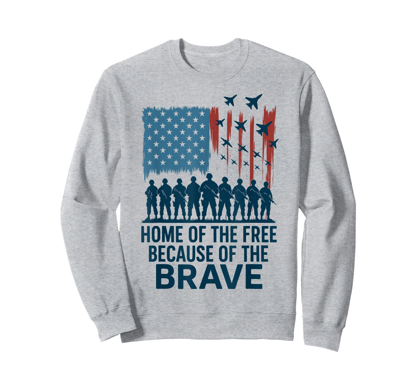 Home of The Free Because of The Brave Patriotic US Flag T-Shirt