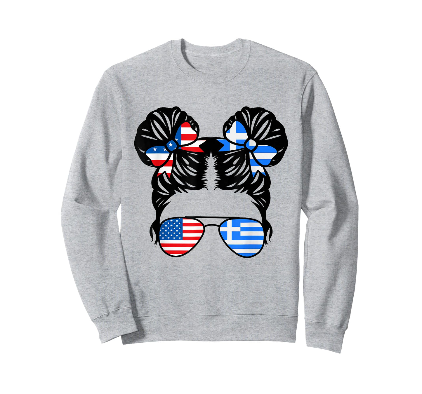 Half American Half Greek Girl USA Greece Flag Patriot T-Shirt