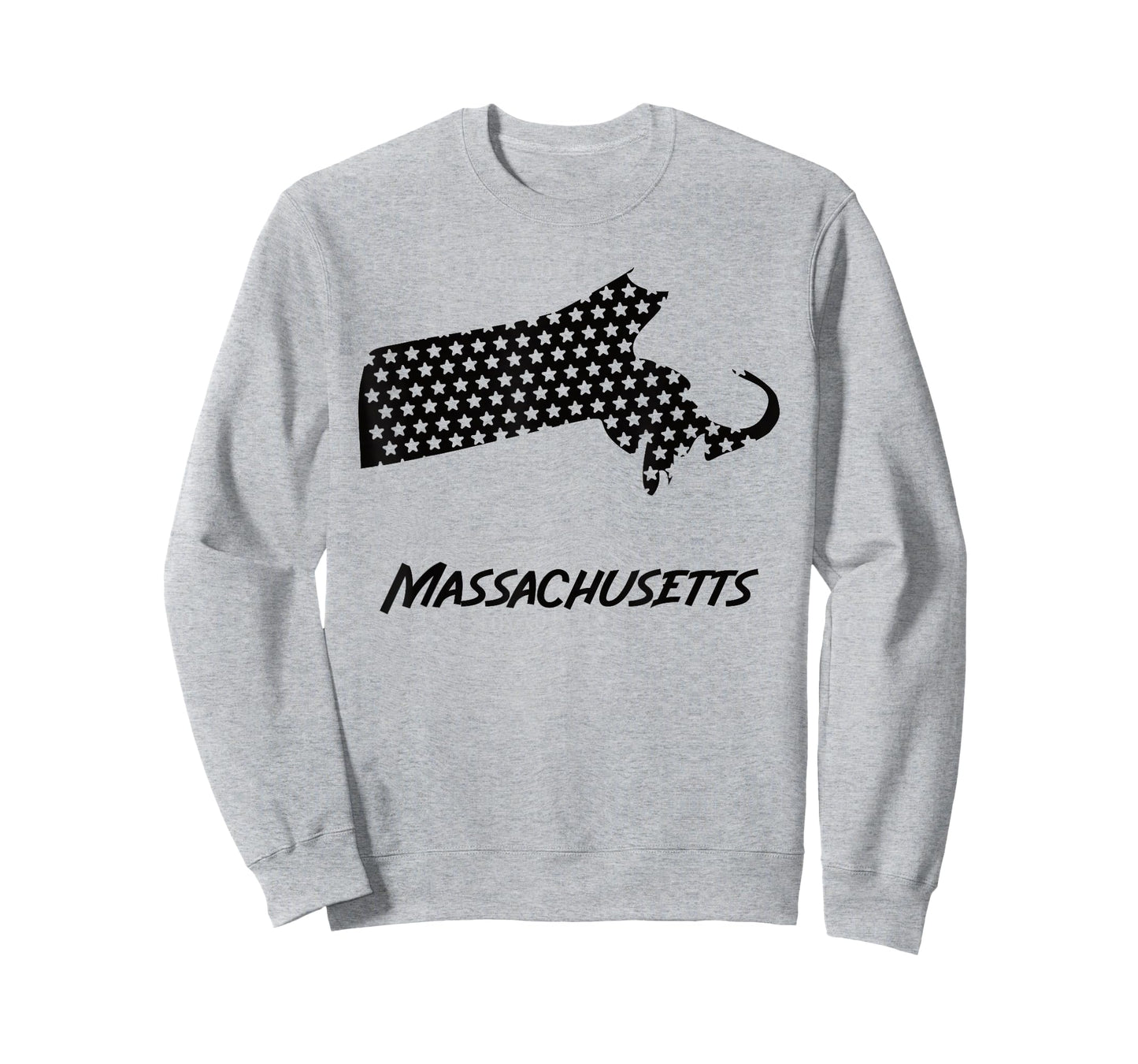 Massachusetts USA State Outline Stars Vintage Retro Design T-Shirt