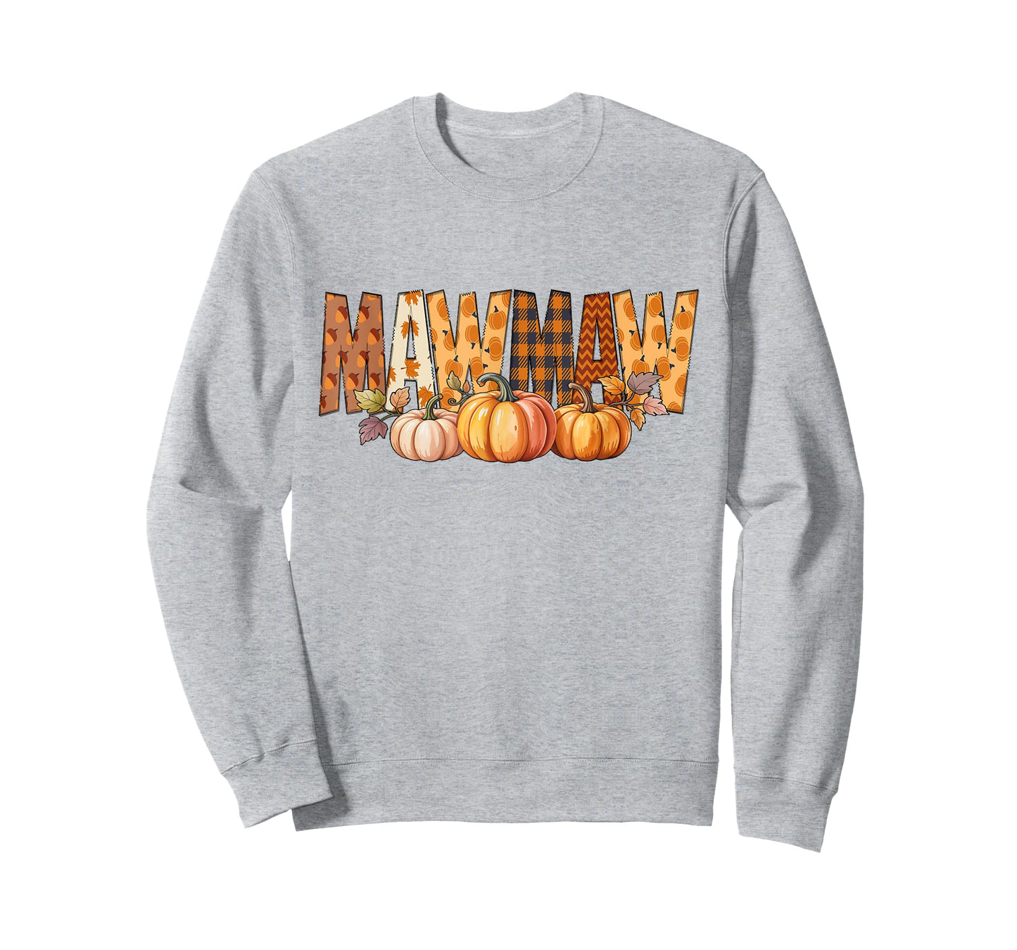 Mawmaw Pumpkin Fall Leaves Grandma Autumn Women T-Shirt