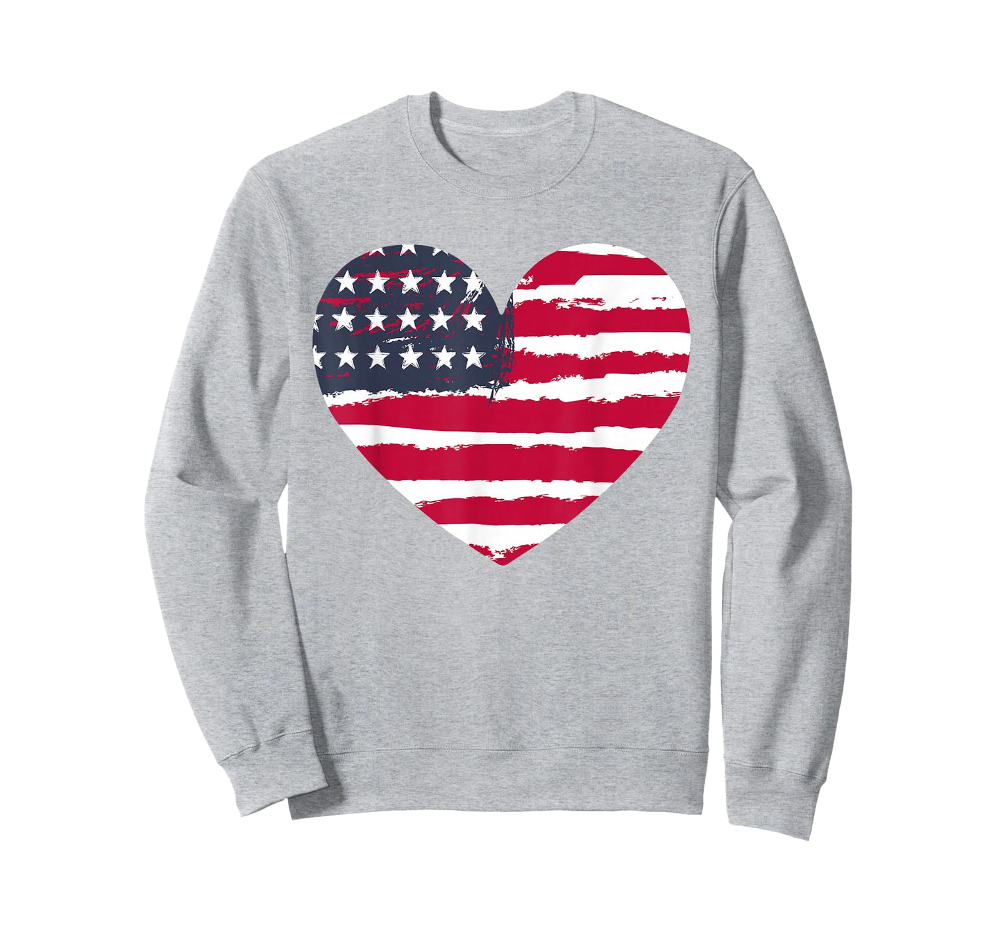Girl American Flag Heart Cute 4th July Women Teen Patriotic T-Shirt