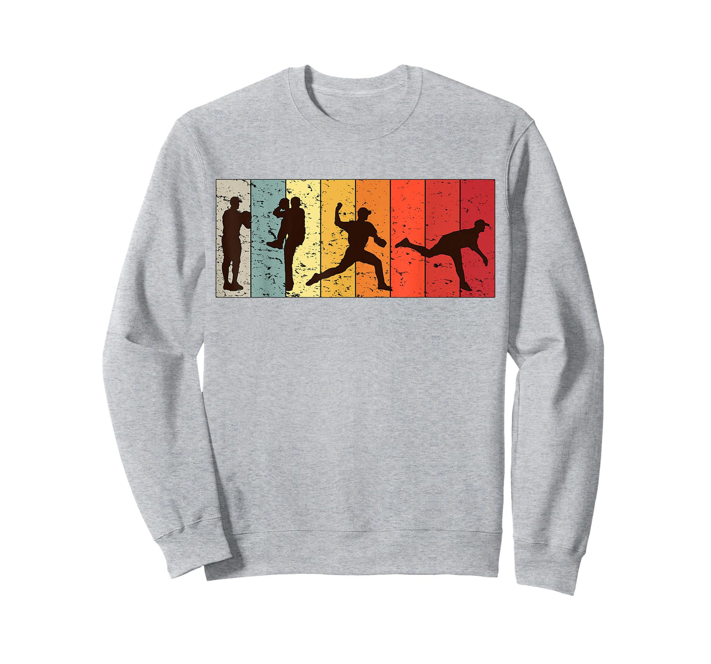 Retro Baseball Pitcher Men Vintage Pitching T-Shirt
