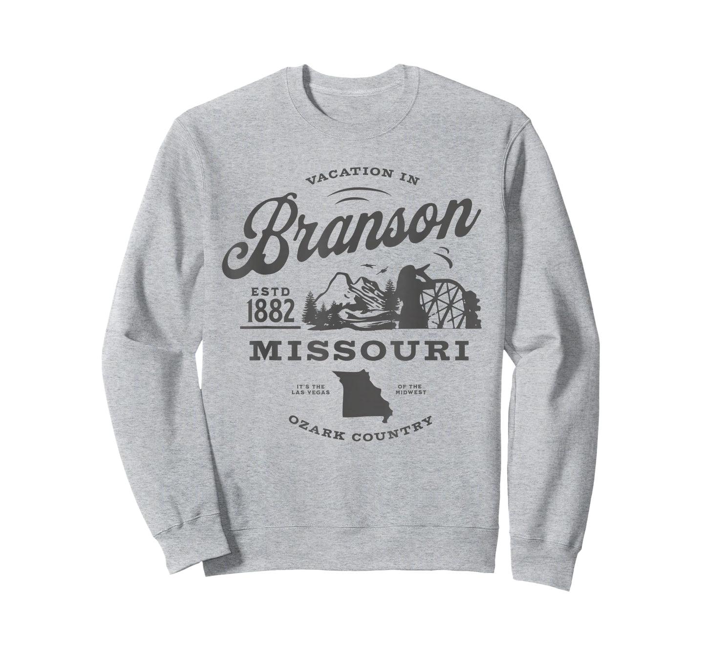 Vacation in Branson, Missouri Estd 1882 Vegas of the Midwest T-Shirt