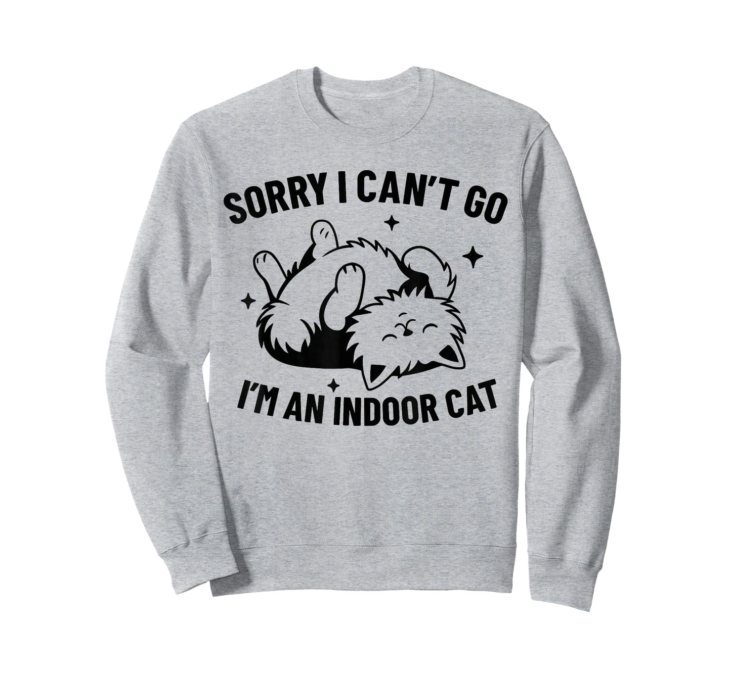 Funny Cat Meme, Introvert Sorry I Can’t Go I’m an Indoor Cat T-Shirt
