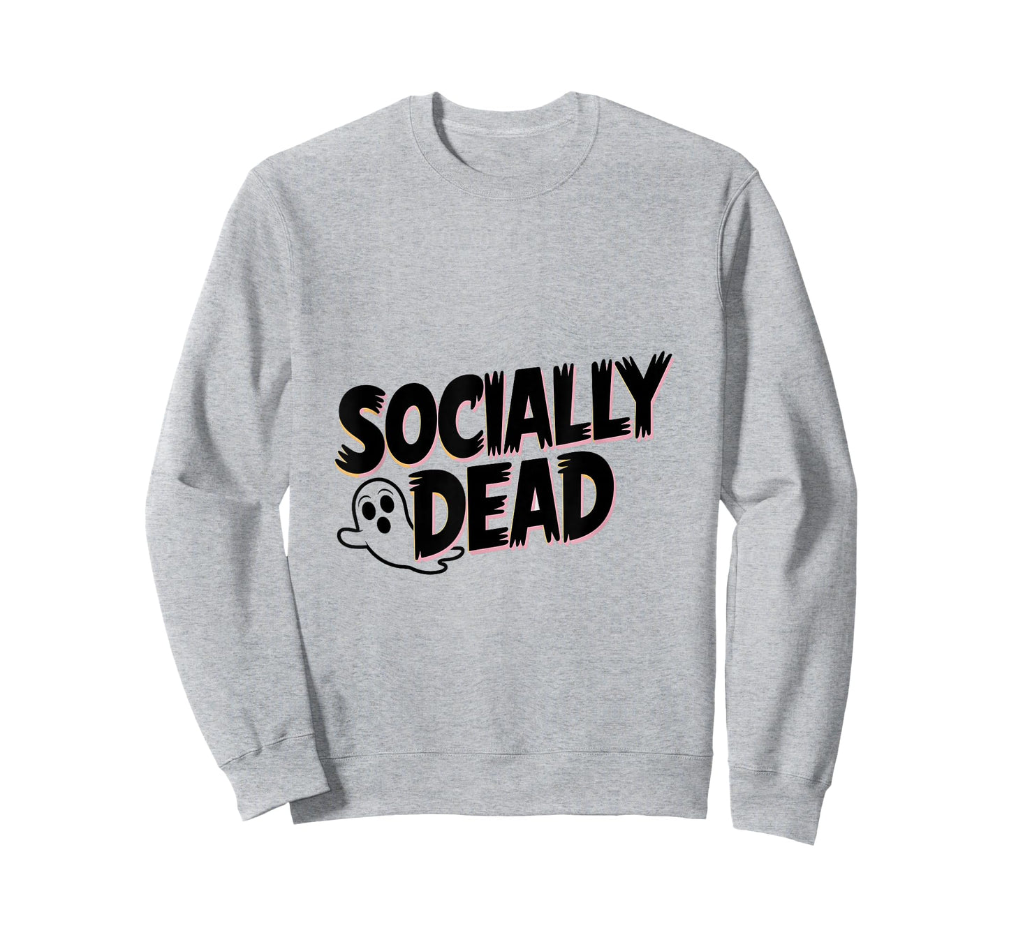 Socially Dead Ghost Halloween Introvert Humor T-Shirt