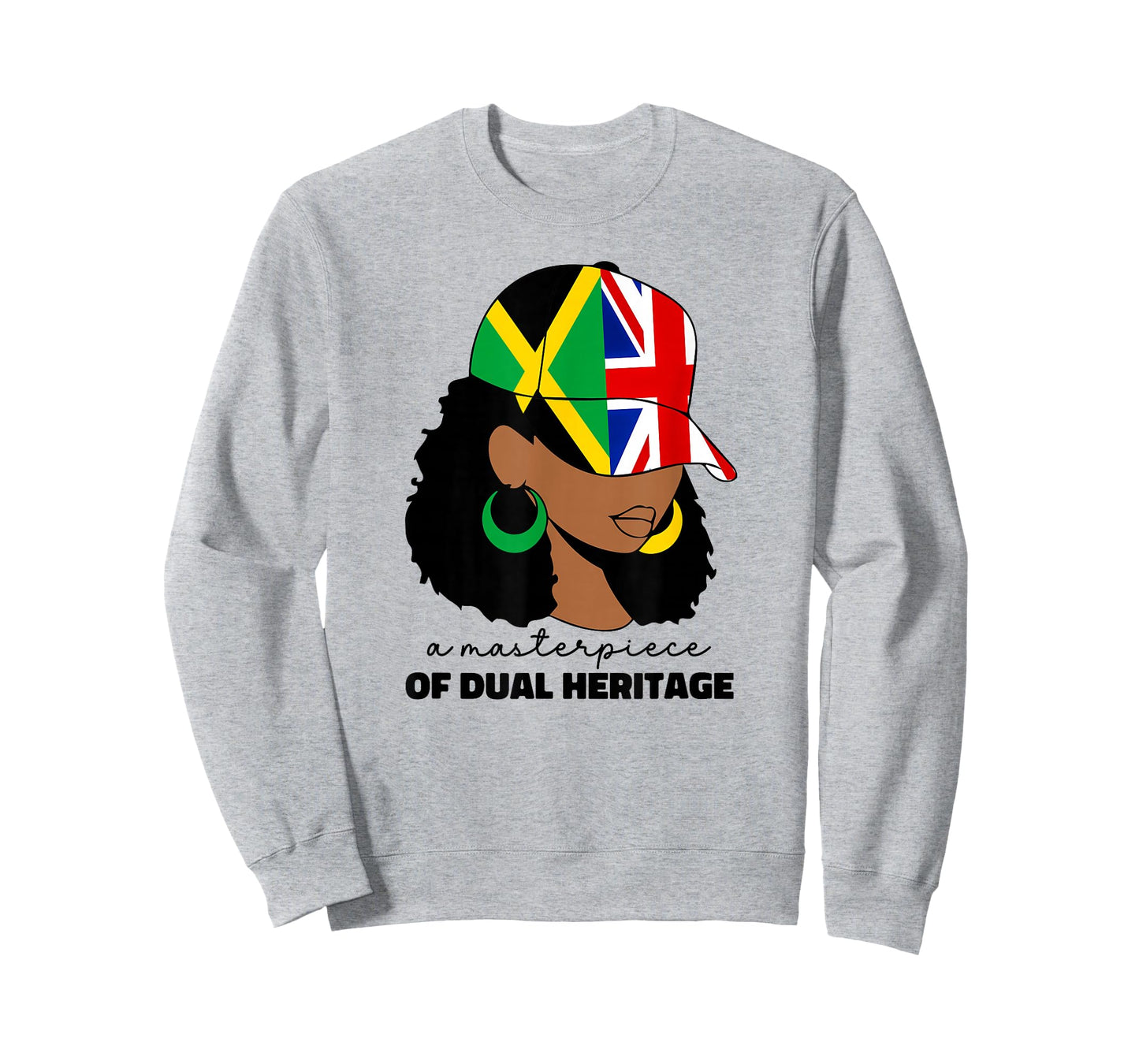 Half Britain And Jamaican British UK Jamaica Flag Girl Women T-Shirt