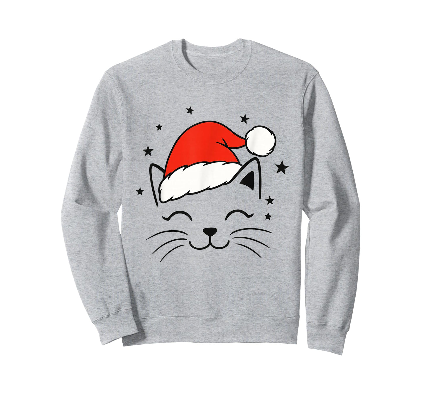 Meowy Catmas Cat Christmas Cute Kitten Cats Santa Hat T-Shirt