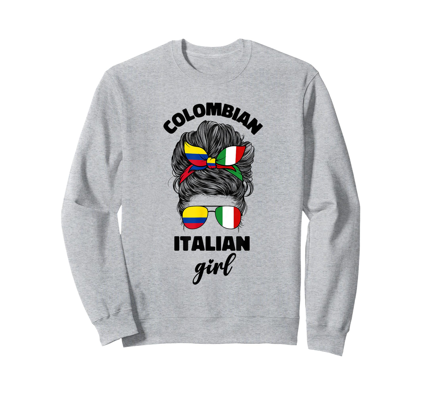 Half Italian And Colombian Colombia Italy Flag Girl Women T-Shirt