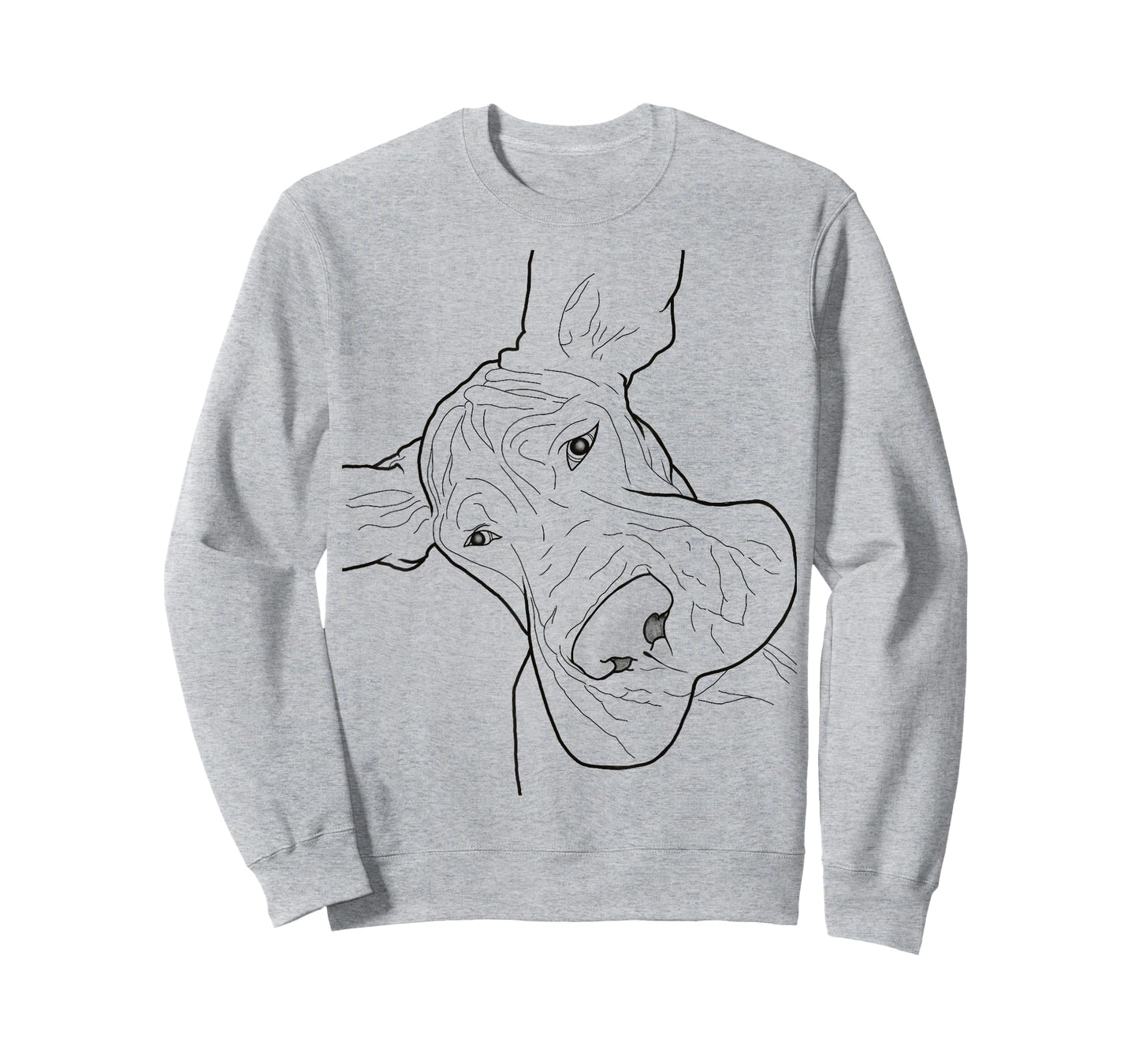 Funny Goofy Great Dane face T-Shirt Small