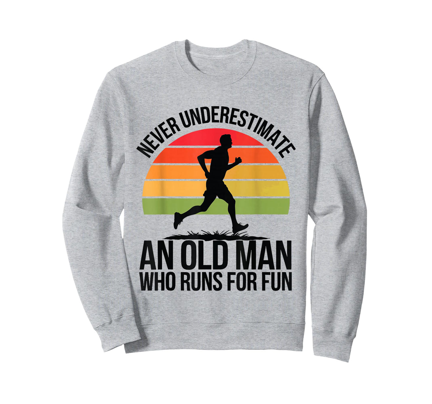 Old Man Running Humor Fitness Lover Funny Senior Runner T-Shirt