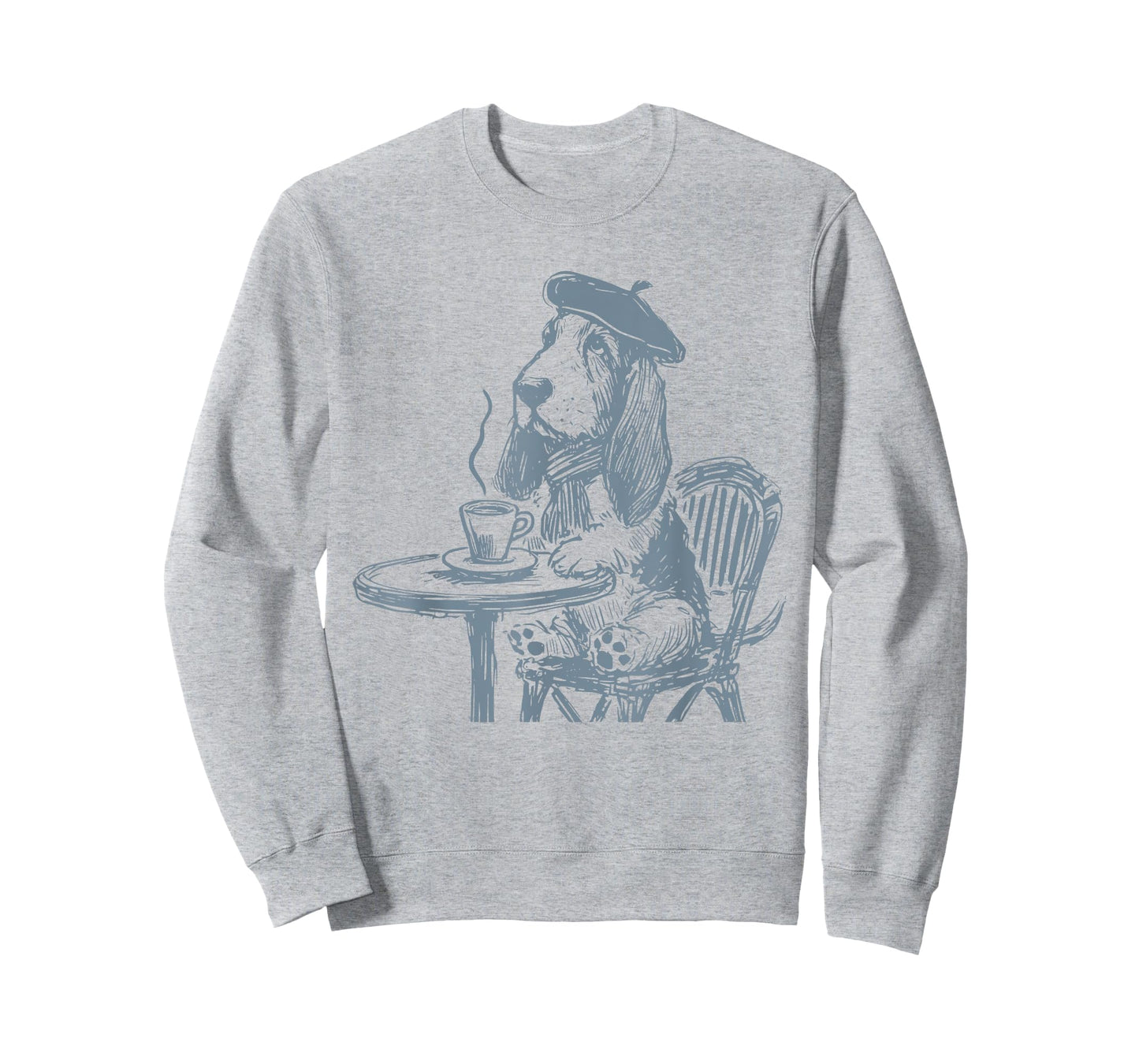 Vintage Basset Hound Paris, Funny Coffee Dog Basset Mom Dad T-Shirt