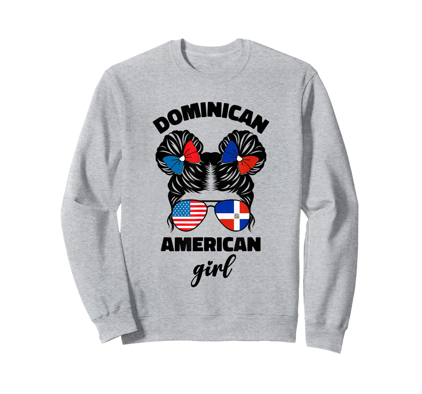 Half Dominican And American Dominicana Usa Flag Kids Girl T-Shirt