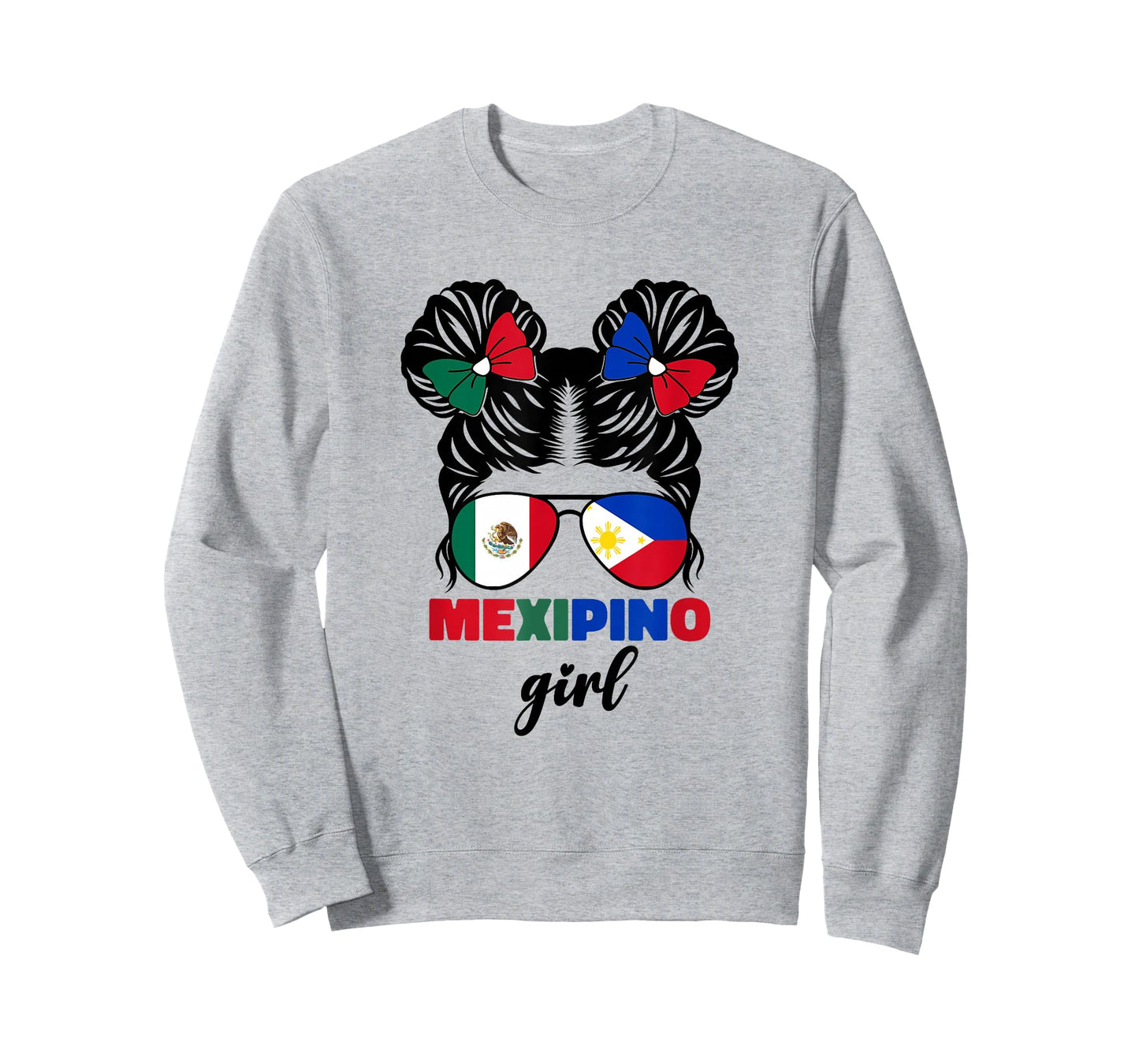 Half Mexican And Filipino Mexico Flag Mexipino Girl Kids Pun T-Shirt