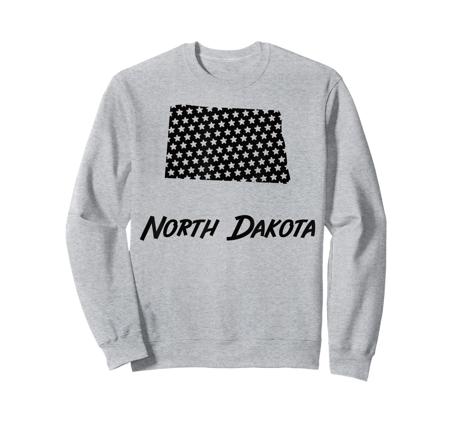 North Dakota USA State Outline Stars Vintage Retro Design T-Shirt