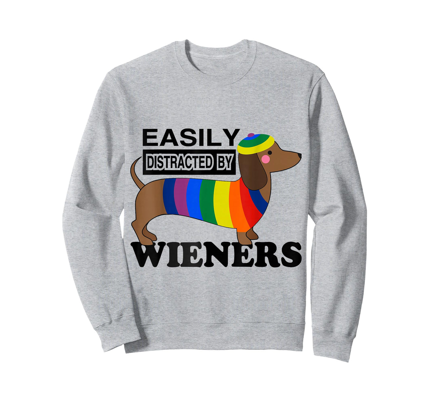 Rainbow LGBT Love Weiners Dogs Love Funny Gay Man Pride Fun T-Shirt