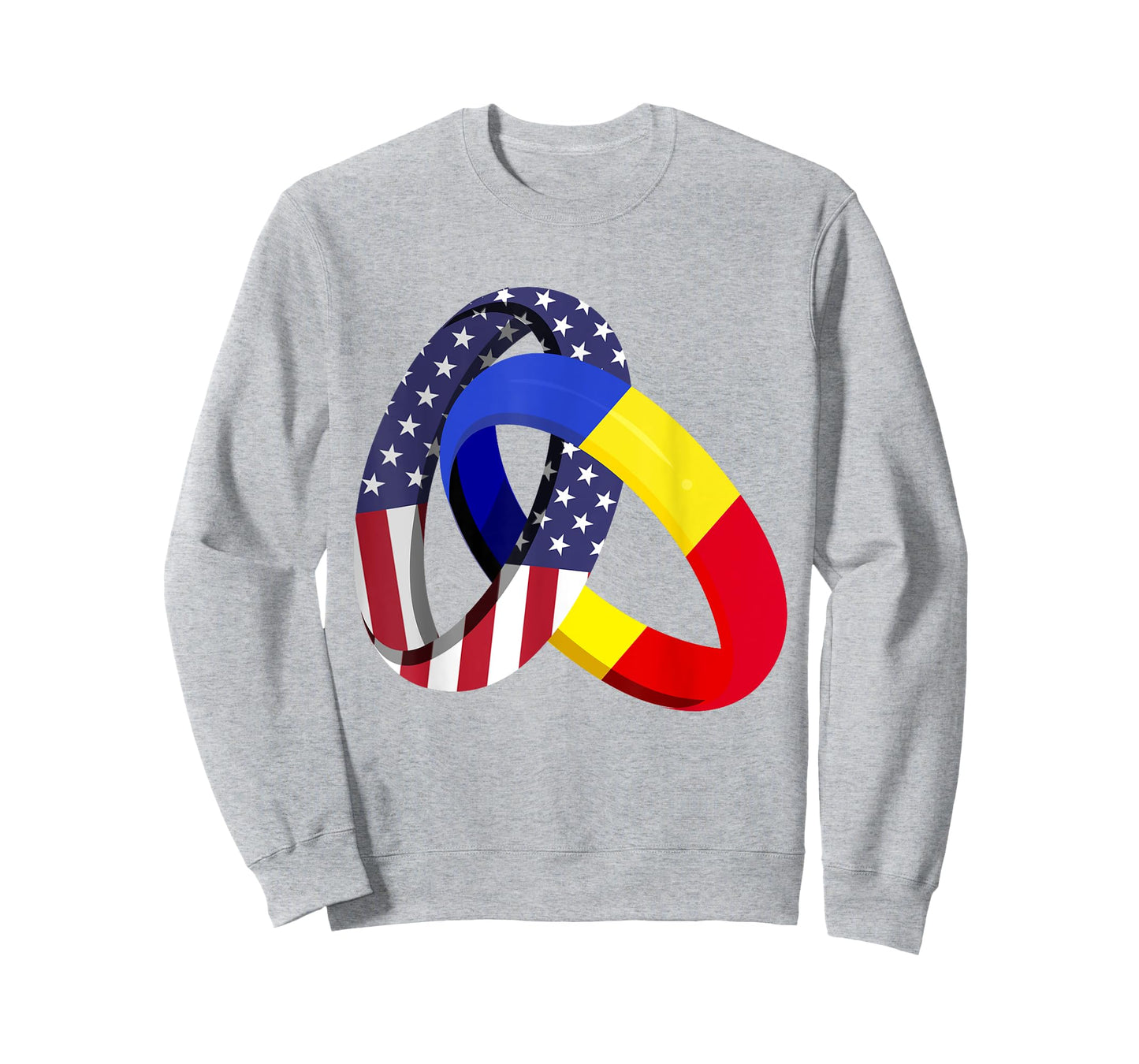Romania American Ring Heritage Month Patriot Flags T-Shirt