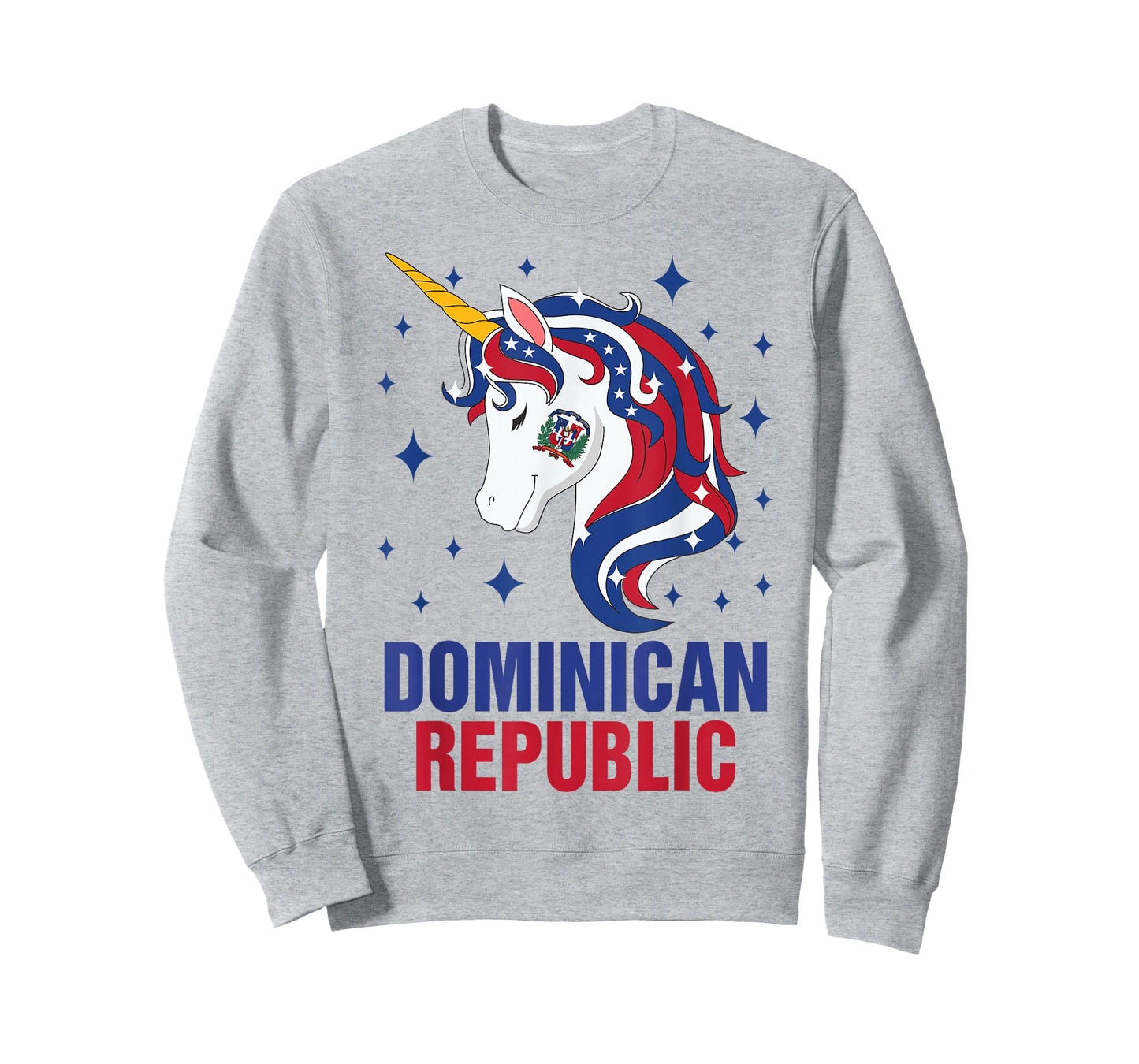 Dominican Republic Flag Independence Unicorn Teen Girl Kids T-Shirt