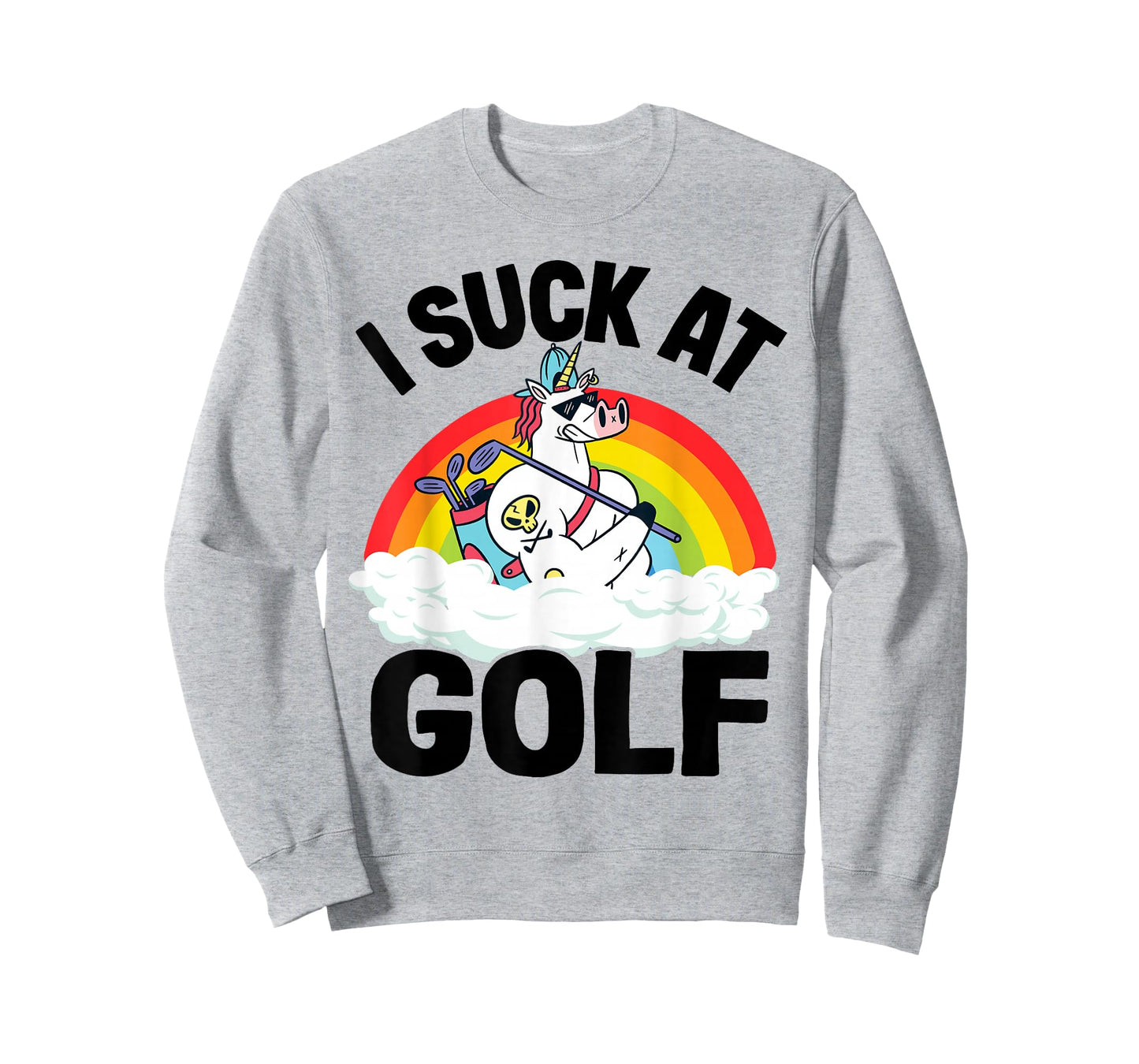 I Suck at Golf Funny Golf Loser Unicorn Sarcastic Golfing T-Shirt