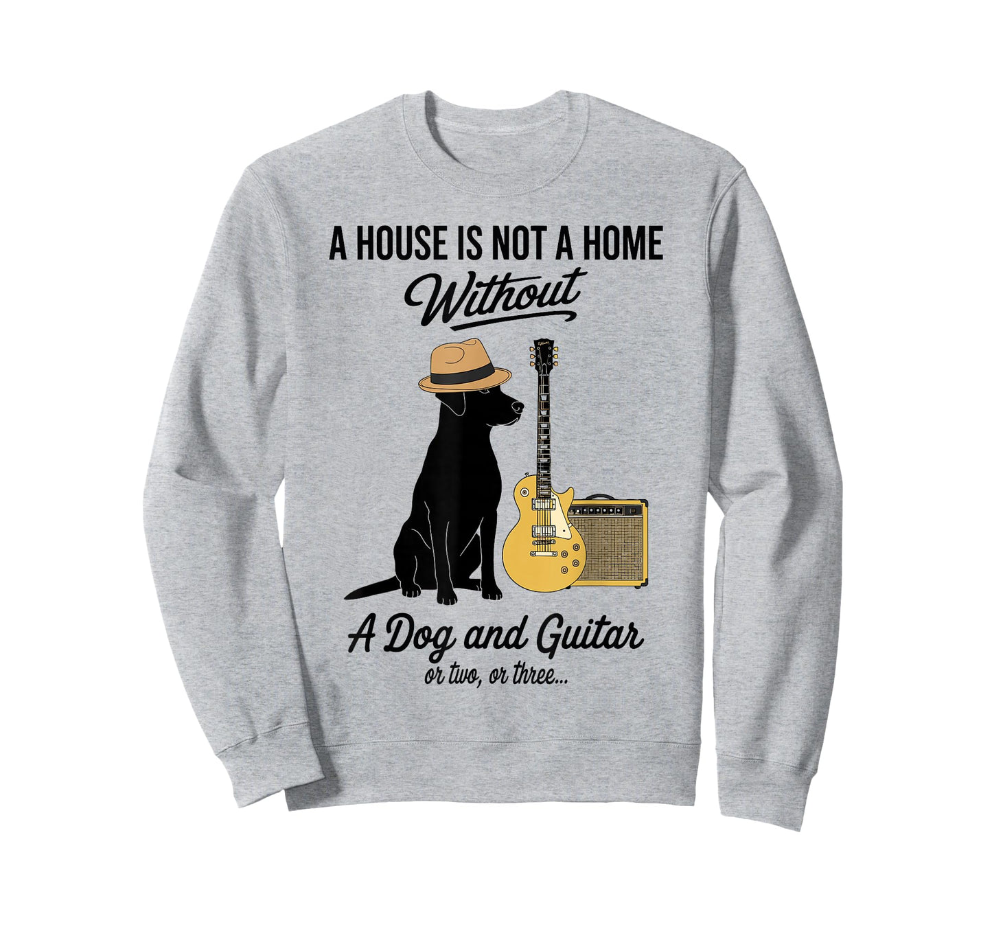 A House is not a Home Without a Dog and Guitar or Two Funny T-Shirt