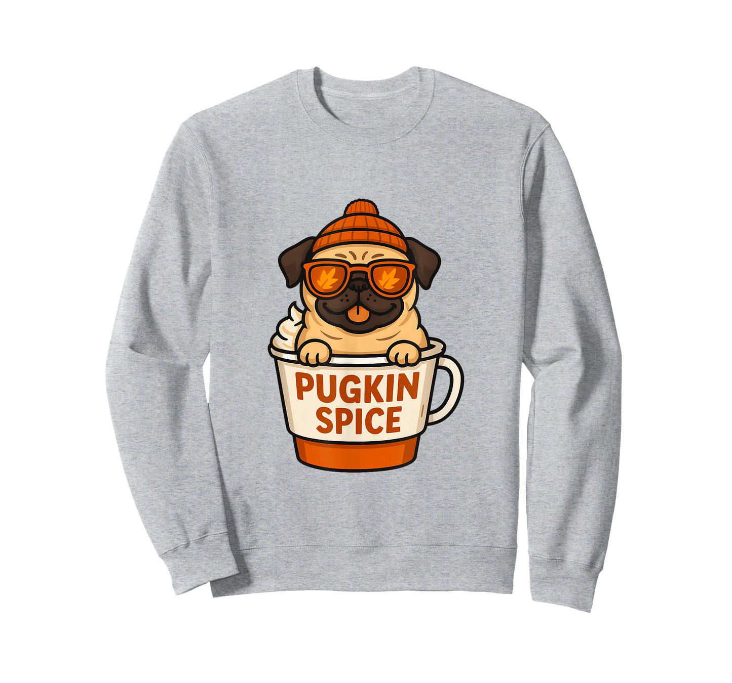 Funny Pugkin Spice Pug in Fall Mug Halloween T-Shirt