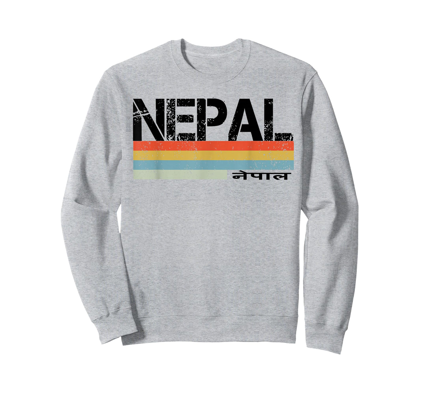Nepal Language Vintage Stripes T-Shirt