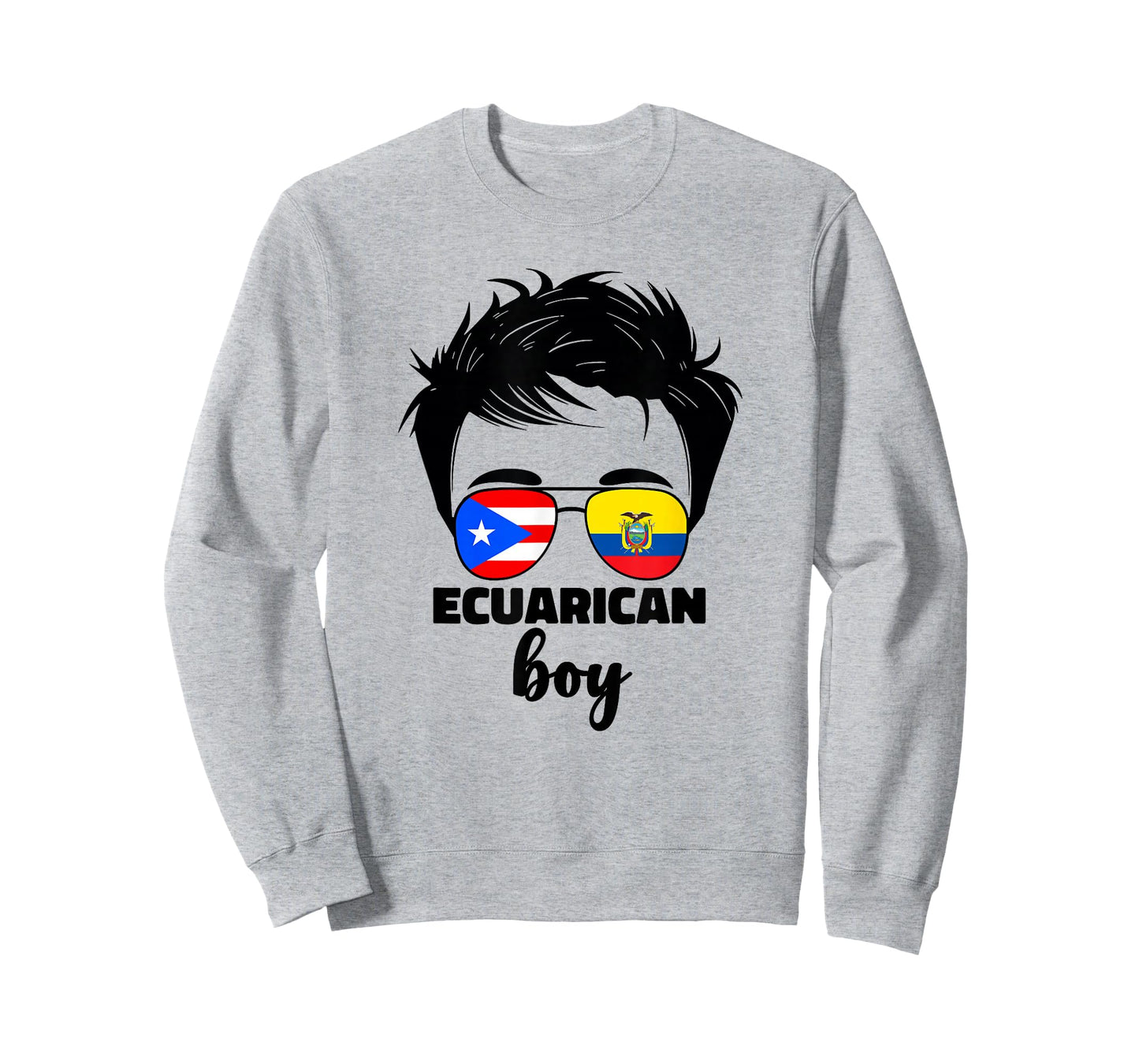 Half Ecuadorian And Puerto Rican Rico Ecuador Flag Kids Boy T-Shirt