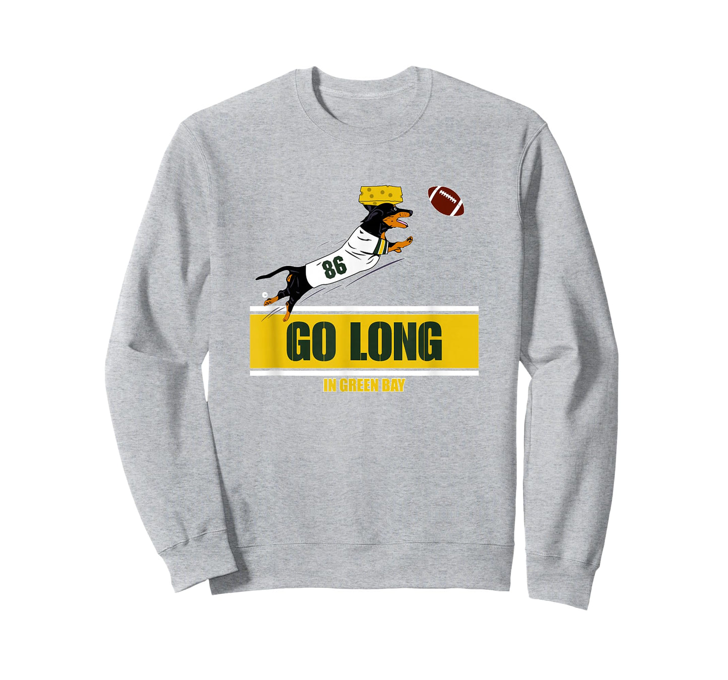 Go Long in Green Bay Funny Dachshund Football T-Shirt T-Shirt