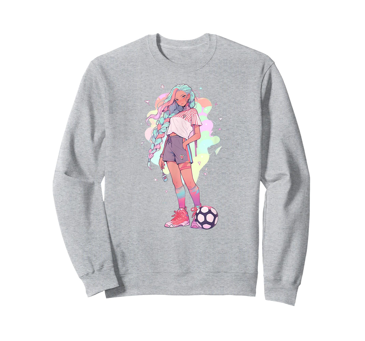 Soccer Girl in funny Pastel japan Anime Aesthetic japanese T-Shirt