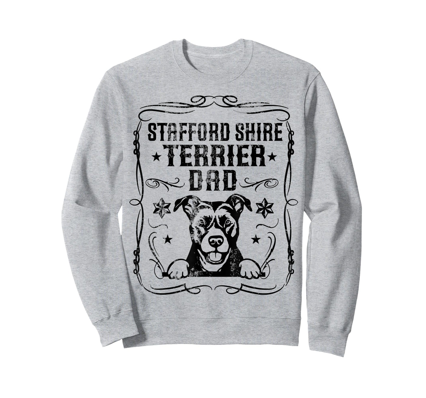 Stafford Shire Terrier Dad Best Dog Lover Father Day Themed T-Shirt for Men Women
