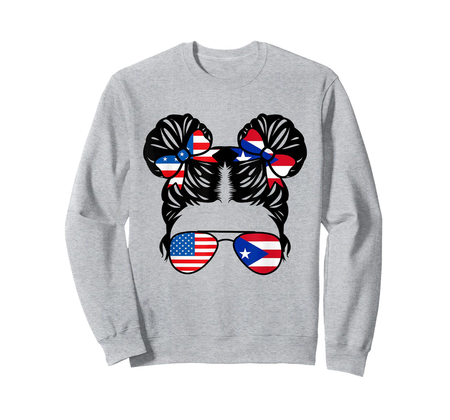 Half American Puerto Rican Girl USA Puerto Rico Flag Patriot T-Shirt