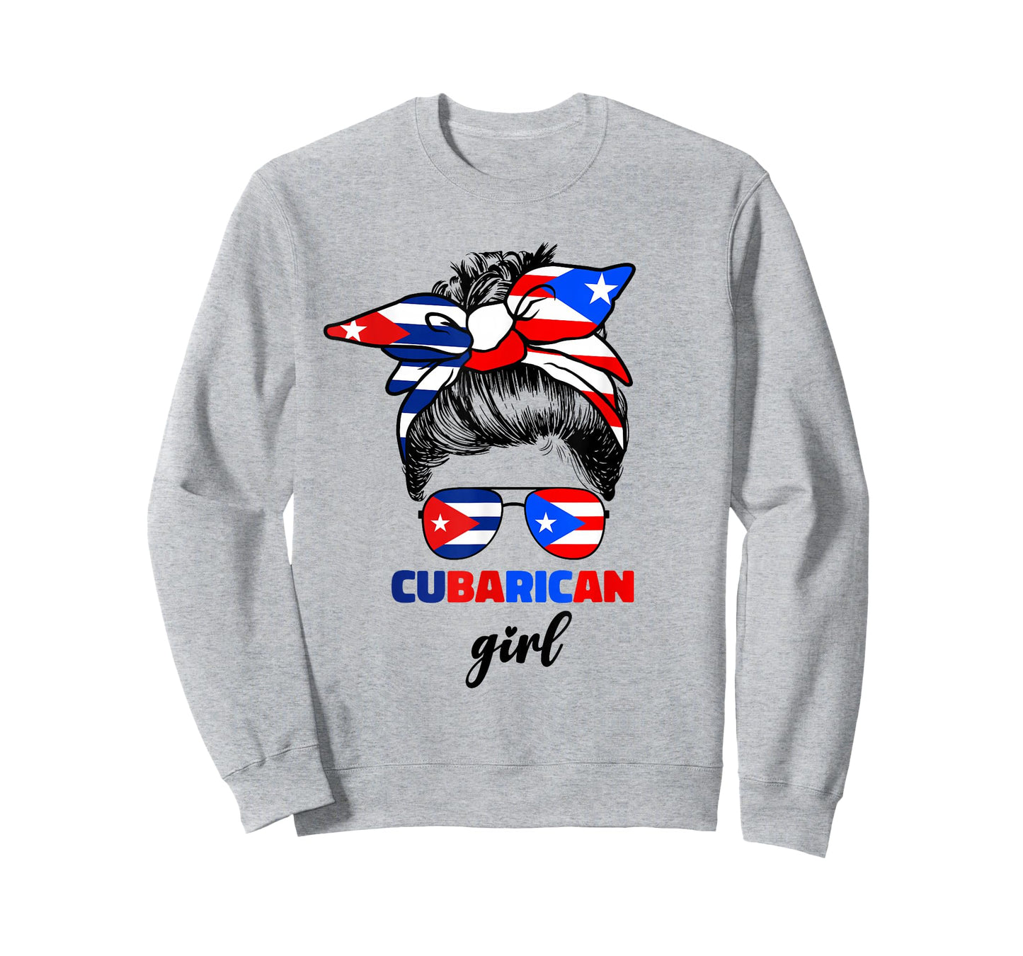 Half Cuban And Puerto Rican Rico Cuba Flag Cubarican Girl T-Shirt
