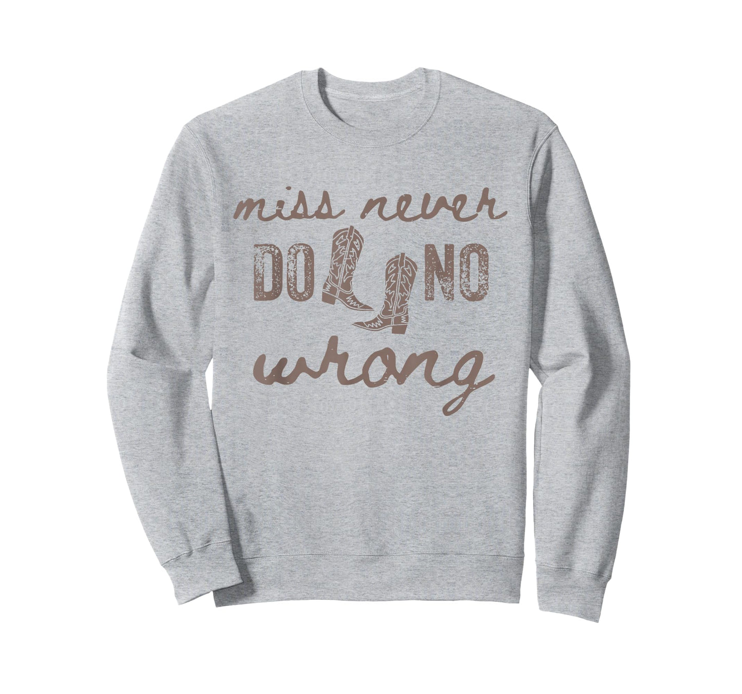 Retro Miss Never Do No Wrong Funny Country Western Cowgirl T-Shirt