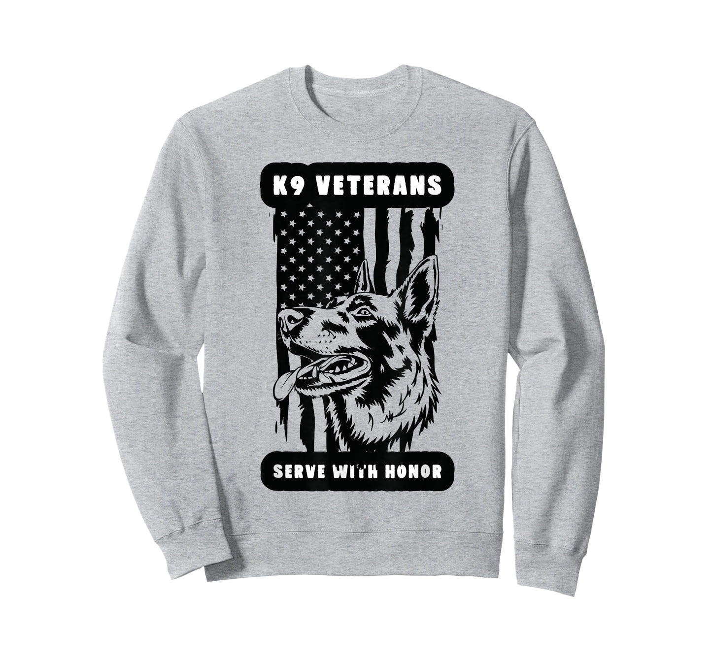 K9 Veteran Military Working Dog USA US Flag K9 Veterans Day T-Shirt