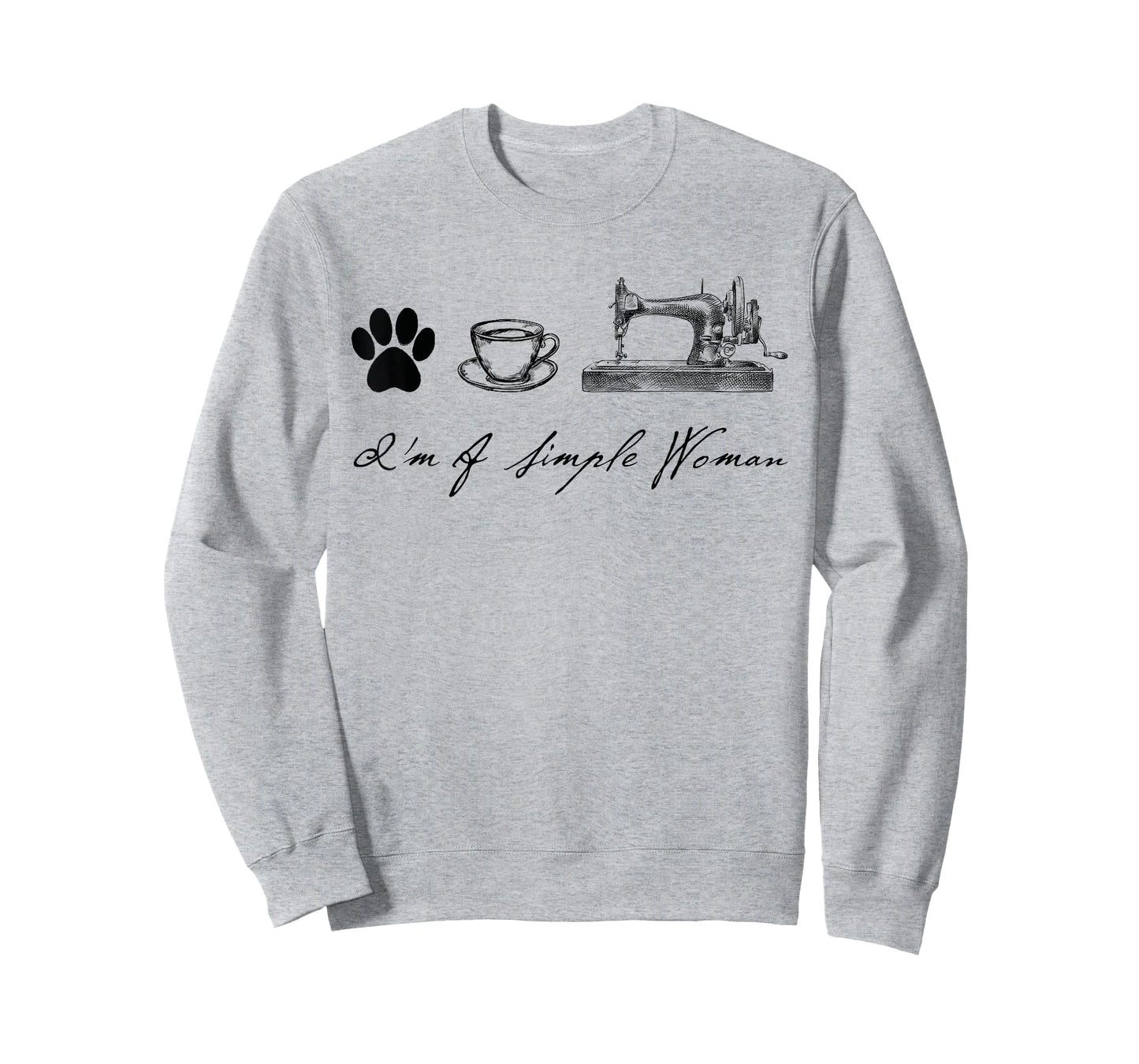 Sewer Sewing Quilter I'm a simple woman Dog Coffee Sewing T-Shirt