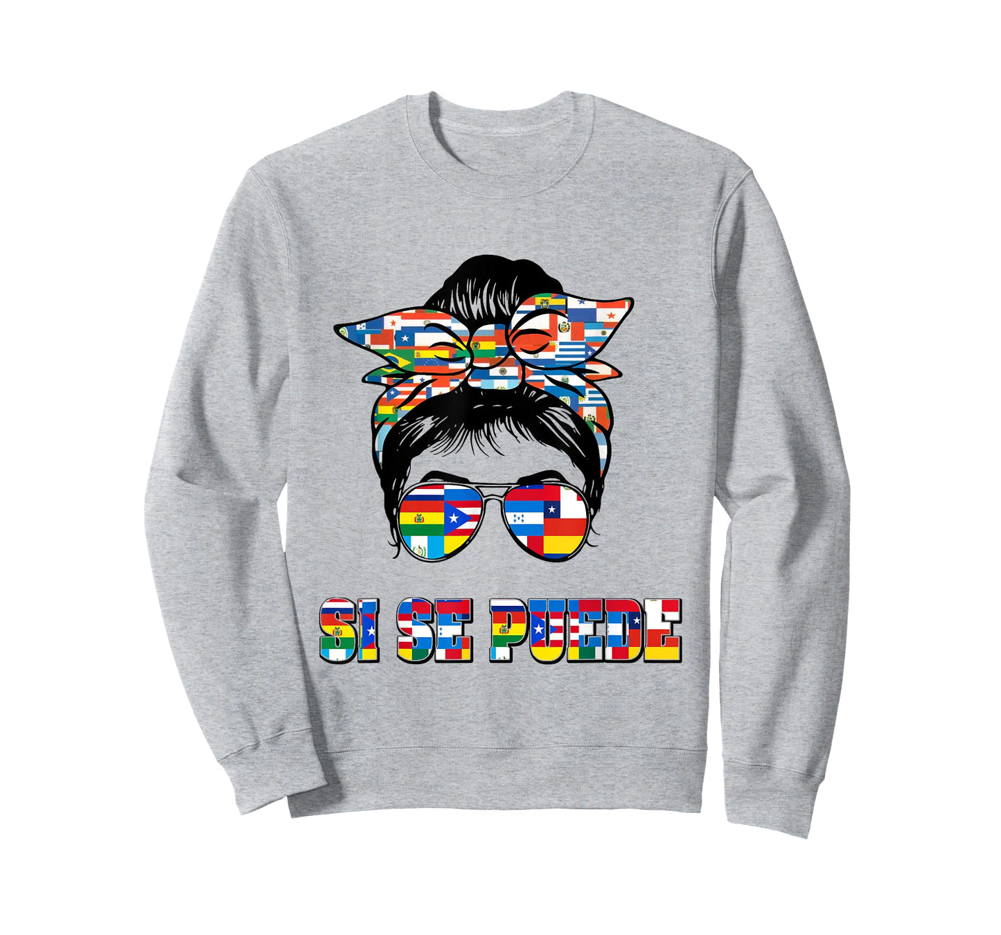 Hispanic Heritage Month Messy Bun Si Se Puede Women T-Shirt