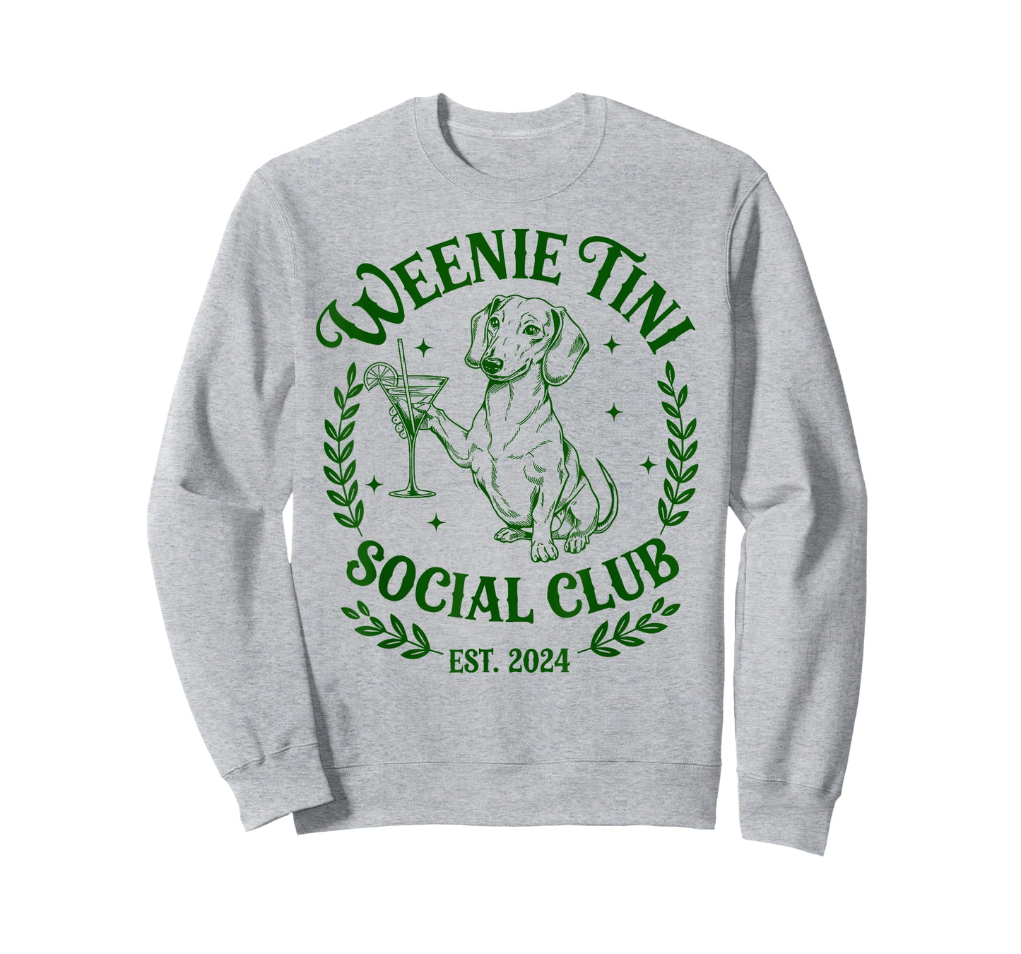 Dachshund Weenie Tini Social Club Lover Funny Weiner Dog T-Shirt for Men Women