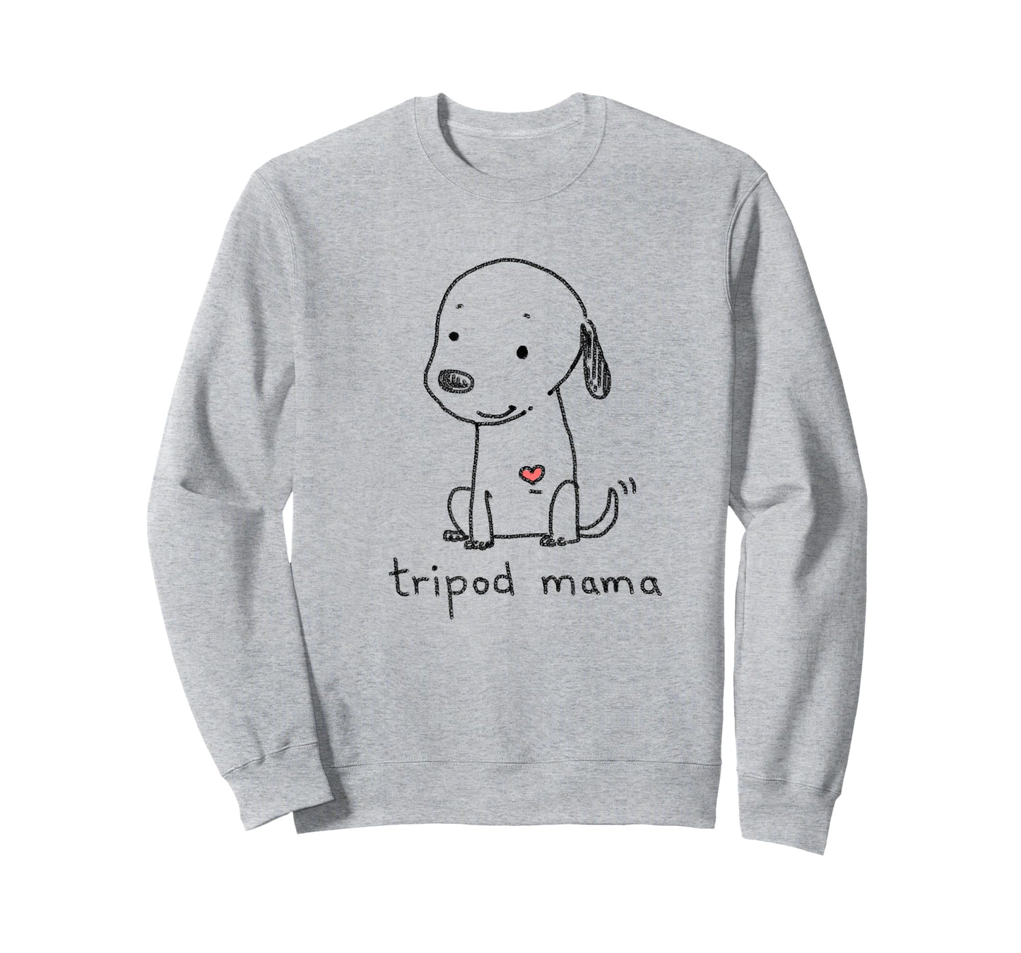Tripod Dog, Dog Mom, Cute Cartoon Dog, Three Legged Dog T-Shirt